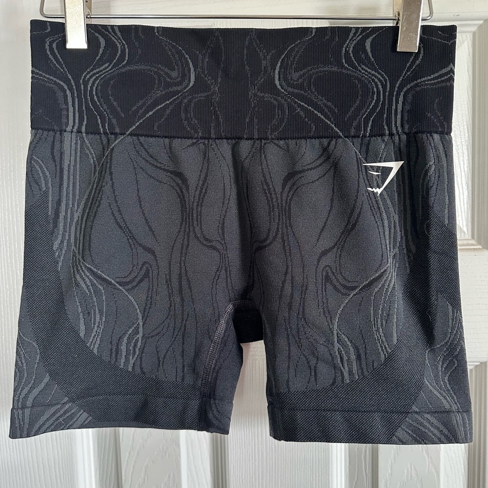 Gymshark Black Patterned Women's Shorts